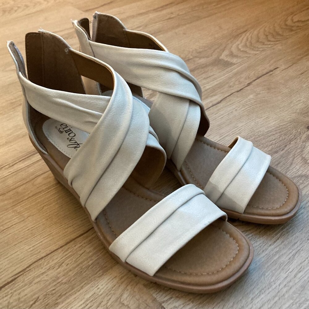 Nude Wedge Sandals